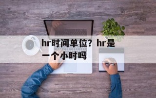 hr时间单位？hr是一个小时吗