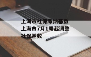 上海市社保缴纳基数 上海市7月1号起调整社保基数