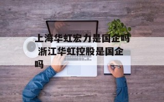 上海华虹宏力是国企吗 浙江华虹控股是国企吗