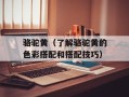 骆驼黄（了解骆驼黄的色彩搭配和搭配技巧）