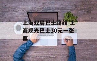 上海双层巴士路线 上海观光巴士30元一张票