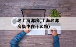 老上海洋房(上海老洋房集中在什么路)