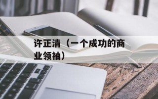 许正清（一个成功的商业领袖）