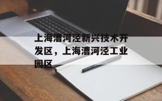 上海漕河泾新兴技术开发区，上海漕河泾工业园区