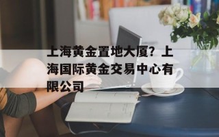 上海黄金置地大厦？上海国际黄金交易中心有限公司