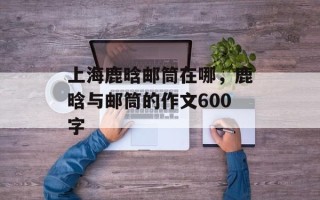 上海鹿晗邮筒在哪，鹿晗与邮筒的作文600字