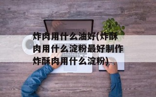 炸肉用什么油好(炸酥肉用什么淀粉最好制作炸酥肉用什么淀粉)