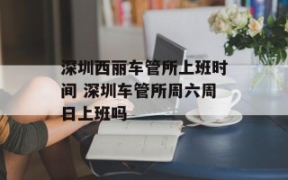 深圳西丽车管所上班时间 深圳车管所周六周日上班吗