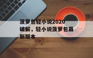 菠萝包轻小说2020破解，轻小说菠萝包最新版本