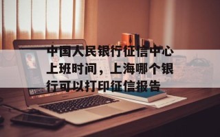 中国人民银行征信中心上班时间，上海哪个银行可以打印征信报告