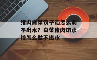 猪肉白菜饺子馅怎么调不出水？白菜猪肉馅水饺怎么做不出水