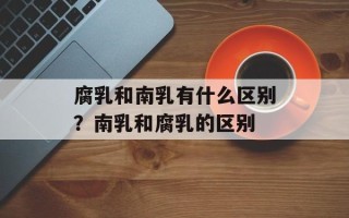 腐乳和南乳有什么区别？南乳和腐乳的区别
