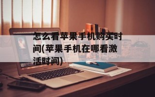 怎么看苹果手机购买时间(苹果手机在哪看激活时间)