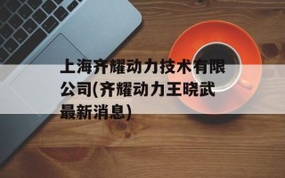 上海齐耀动力技术有限公司(齐耀动力王晓武最新消息)