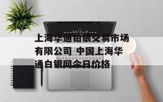 上海华通铂银交易市场有限公司 中国上海华通白银网今日价格