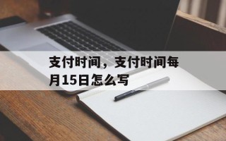 支付时间，支付时间每月15日怎么写