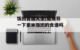 饭团食谱大全(能推荐一下紫米饭团的食谱吗)