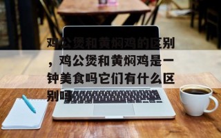 鸡公煲和黄焖鸡的区别，鸡公煲和黄焖鸡是一钟美食吗它们有什么区别吗