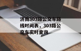 济南303路公交车路线时间表，303路公交车实时查询