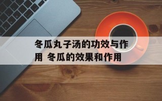 冬瓜丸子汤的功效与作用 冬瓜的效果和作用